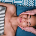 A peaceful spa facial massage promoting relaxation and skincare wellness.